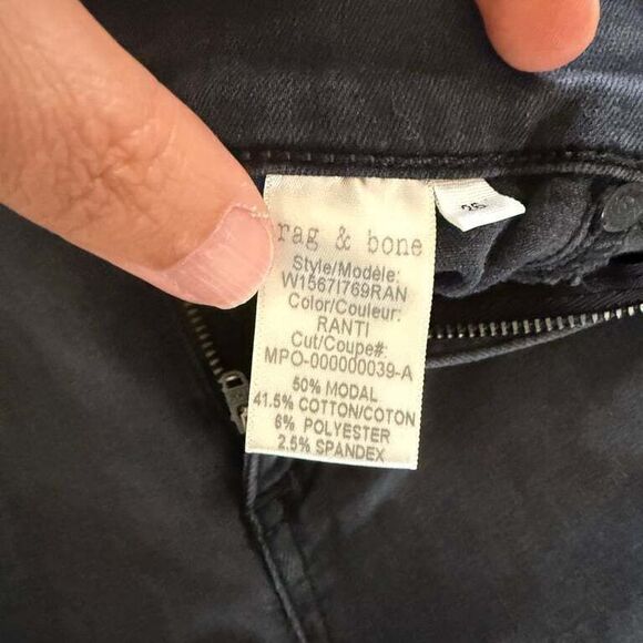 Rag & Bone High Rise Ankle Skinny Jeans - Black Women Size 26‎ School - Picture 2 of 9